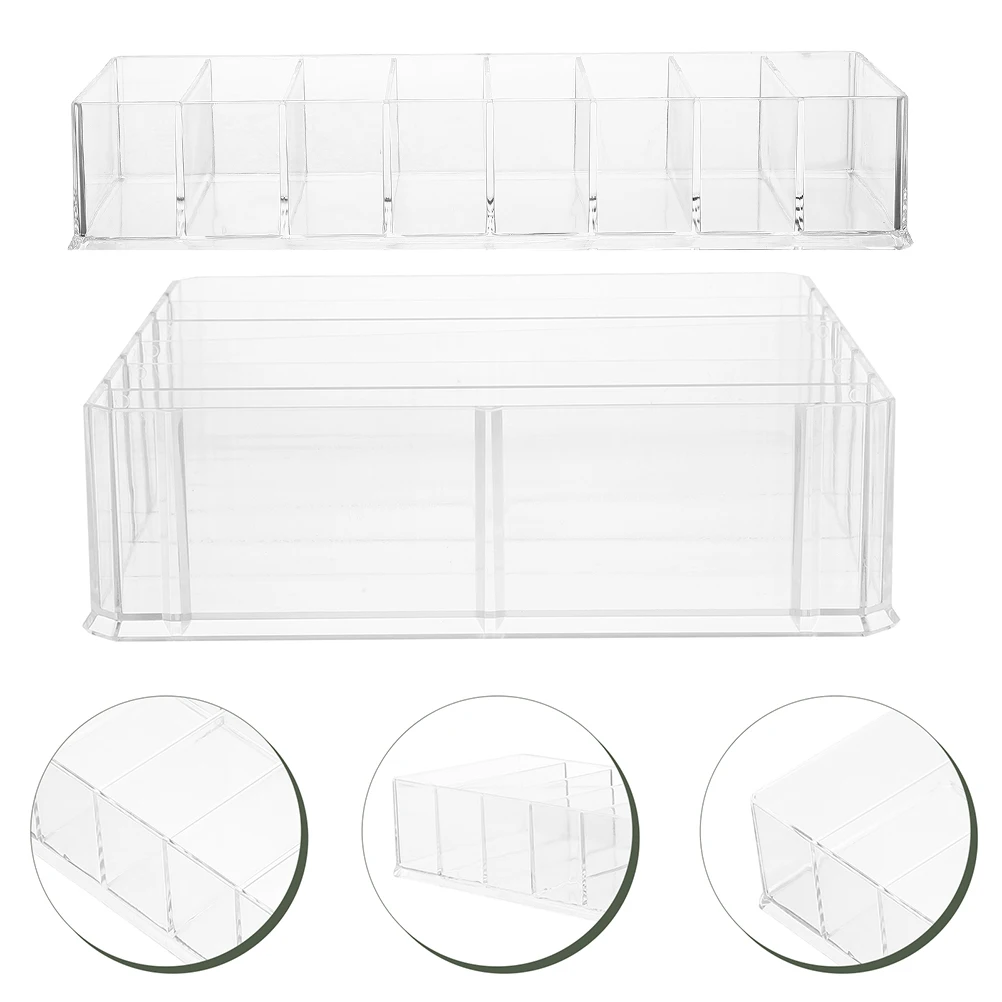 

2 Pcs Storage Box Organize Organizers Compartment Divided Tray Money Drawer Cash Register Insert Boxes Outdoor