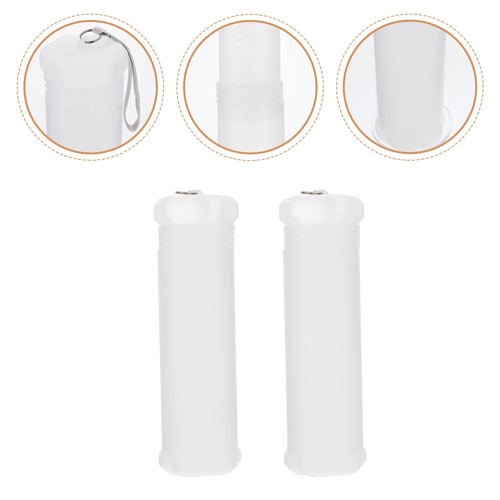 

2 Pcs Telescopic Pen Holder Portable Pencil Case Students Holders Stationery Lightweight Container Storage Plastic Creative
