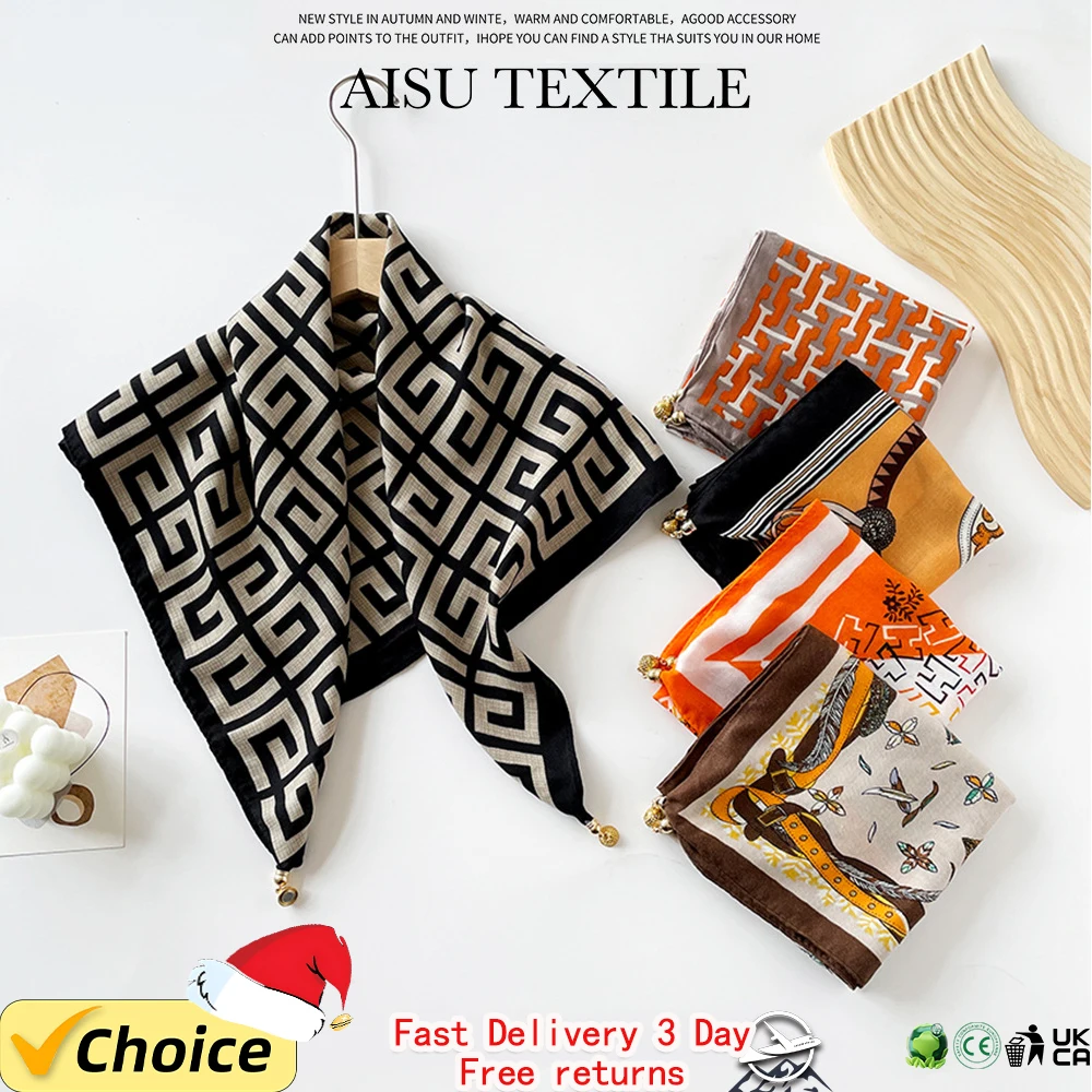 Hot Magnetic Triangle Neck Protection Scarf for Women in Autumn and Winter 2024 New Cotton and Linen Scarf High-end Neck Scarf