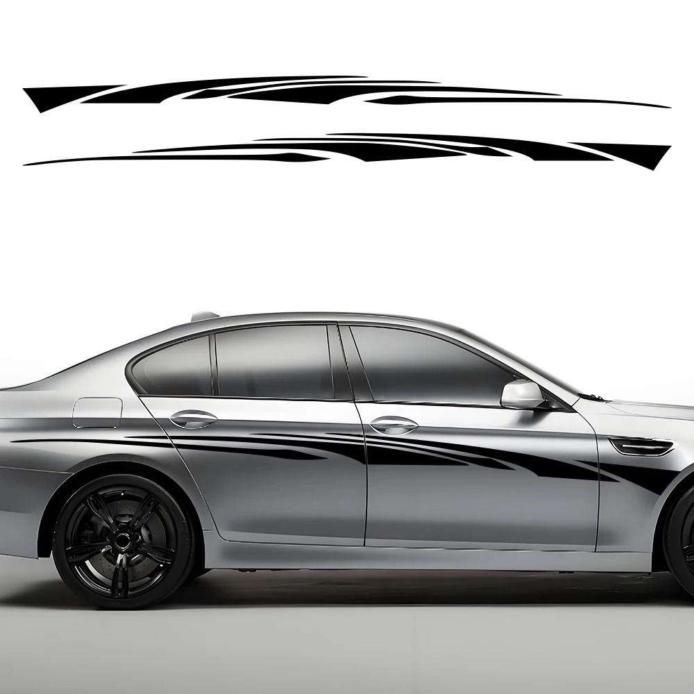 Racing Car Side Body Stickers For BMW 5 Series F10 G30 F90 M5 Sedan Sport Graphic Vinyl Decals Car Side Skirt Decoration Sticker view 2