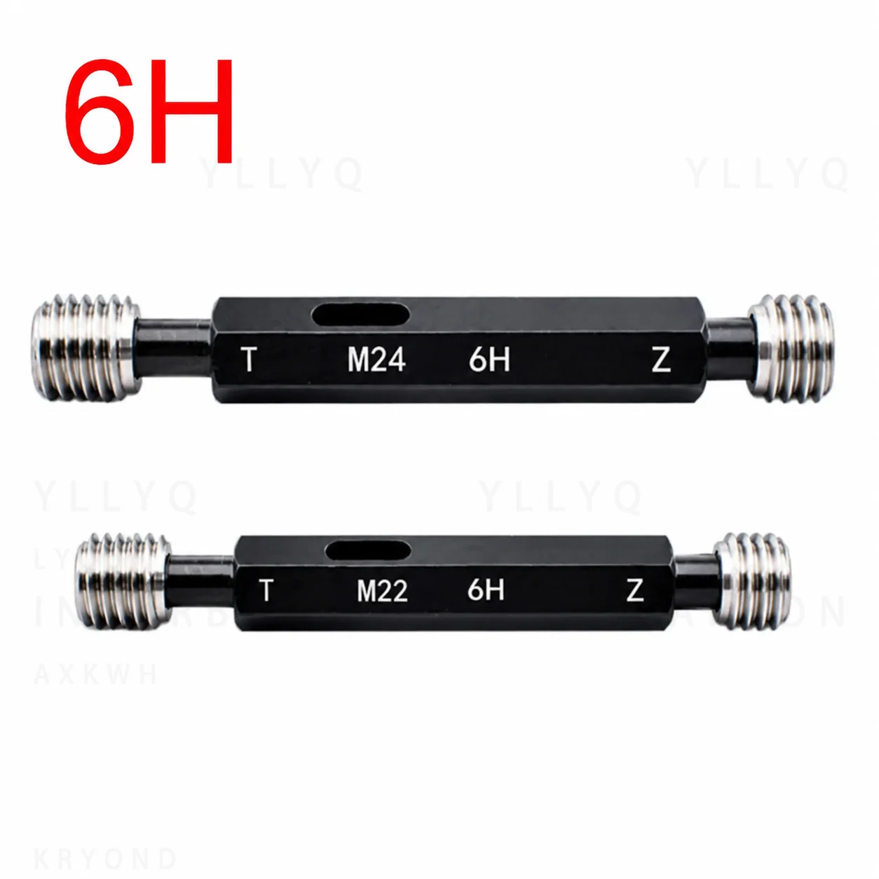 1PCS Mercury Fine Thread Plug Gauge Steel M11-M60 Pitch 1 Metric Precision Thread Measuring Tool