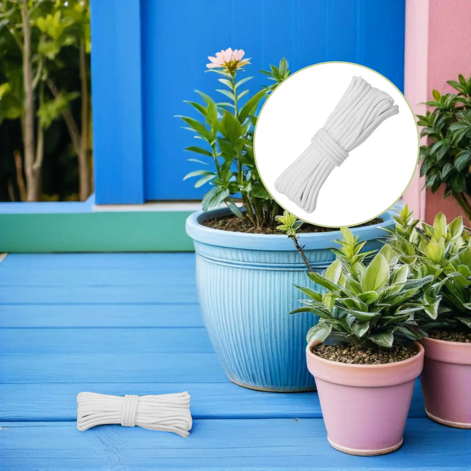 Self Watering Rope Absorbent Cotton Wick Cord White Braided Hydroponic Auto Irrigation Drip Waterer Indoor Balcony Plant