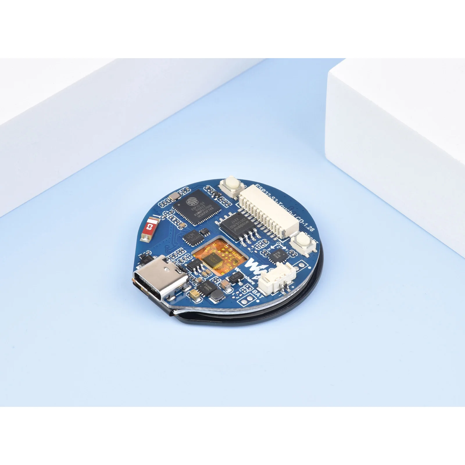 บอร์ดพัฒนา ESP32-S3 พร้อม LCD แบบสัมผัสกลมขนาด 1.28 นิ้ว ขนาดกะทัดรัด มาตรวัดความเร่ง และเซ็นเซอร์ไจโรสโคป