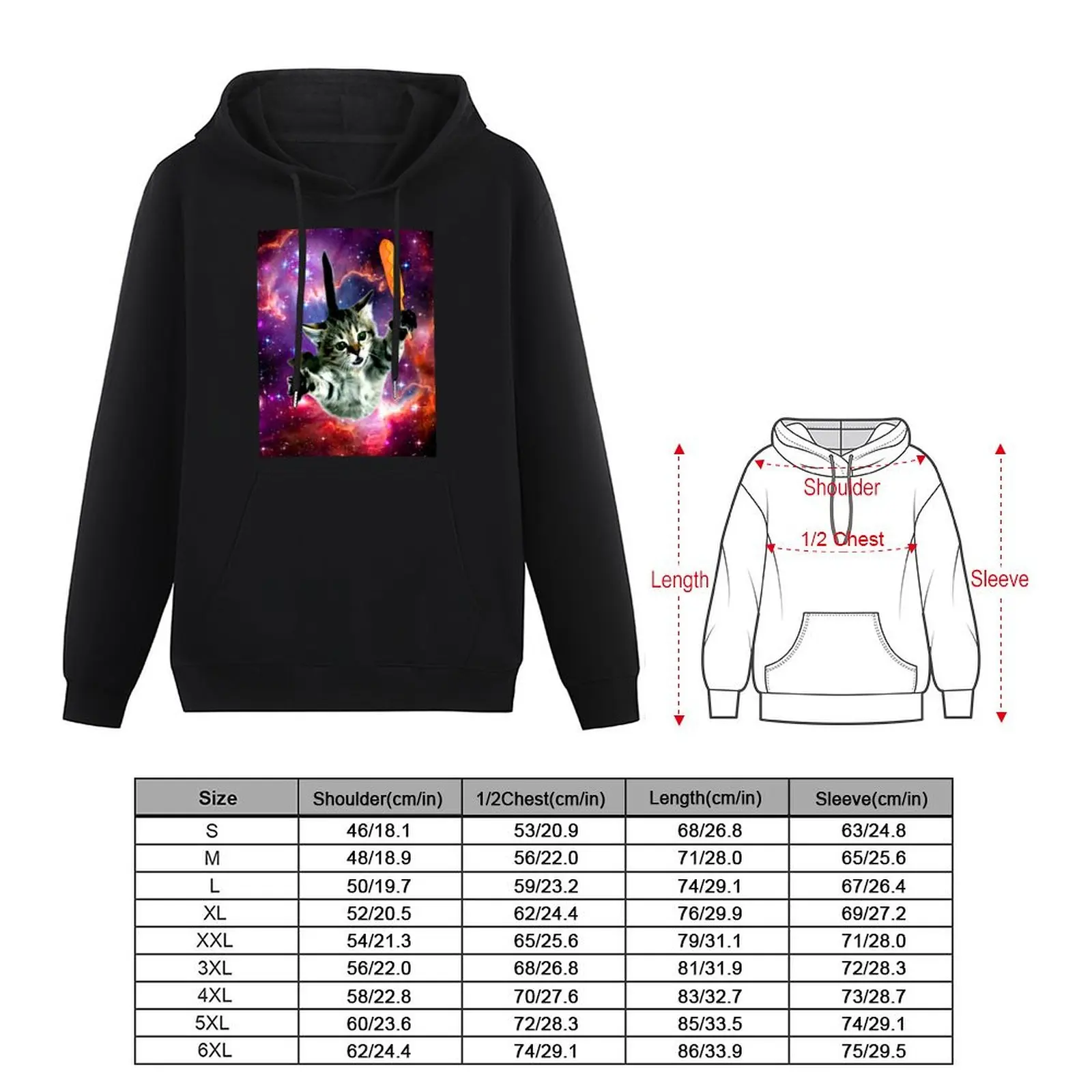 Corn Dog Cat In Space Pullover Hoodie anime clothing hoody