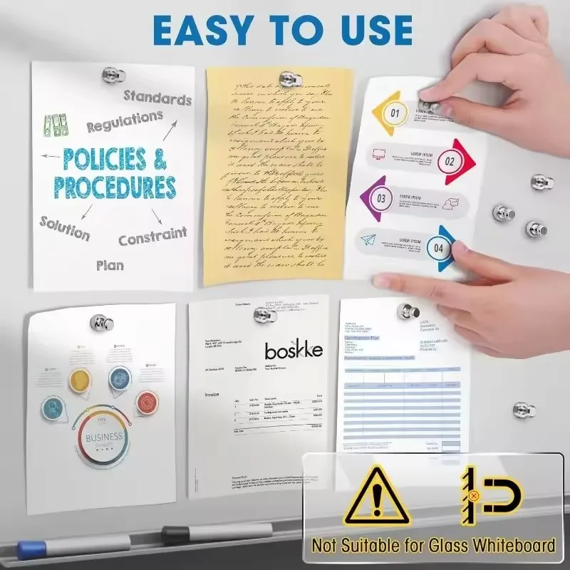 50/1PCS Neodymium Magnetic Thumbtacks Strong Magnet Suction Cup Push Pin For Refrigerator Whiteboard Kitchen Office Magnets Hook