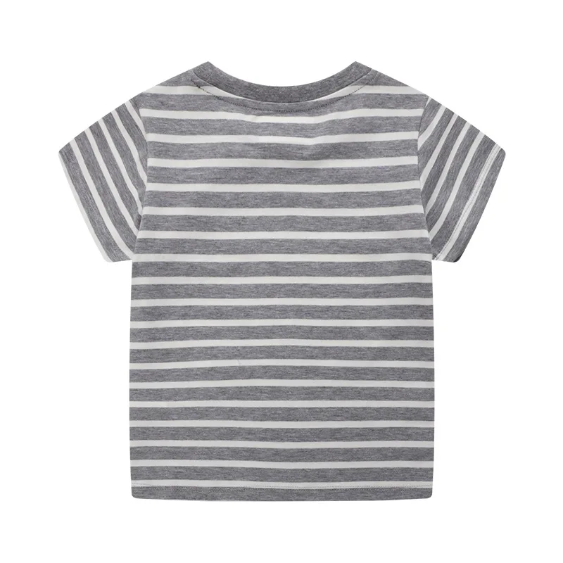 Little maven 2024 Baby Boys T-Shirt Cotton New Fashion Excavators Children Tops Toddler Boys Casual Clothes Comfort Wear