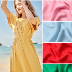 1/3/5meter Summer Artificial Cotton Poplin 80 Yarn Count Women's Dress Clothing Fabric By The MeterTailor Cloth Yellow Pink Red