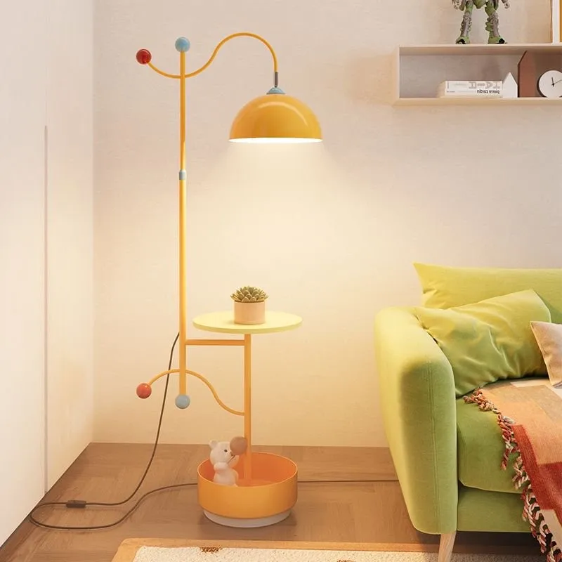 Cartoon Decoration Colorful Atmosphere Floor Lamp Integrated Storage Rack LED Standing Light Children’s Room Home Decor Fixtures