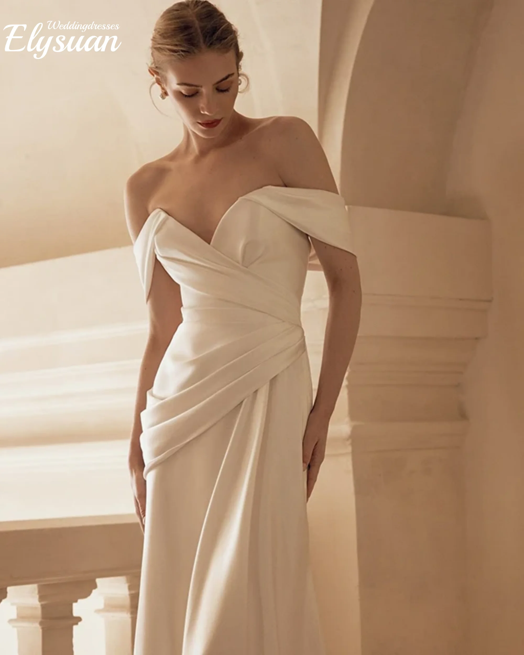 Customized  Princess Mermaid Wedding Dresses Sweetheart Sweep Train Backless Bridal Dress Wedding Ball Prom Gowns