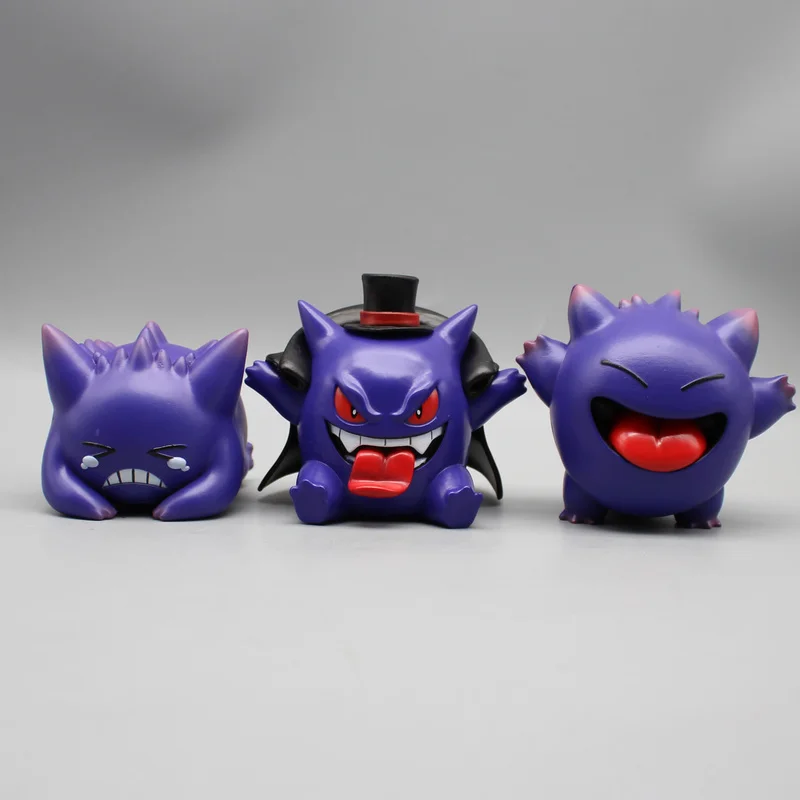 Pokemon Anime Figure Kawaii Gengar Transparent Action Figure Pvc Statue Toys Ornaments Cartoon Collectible Model Surprise Gift