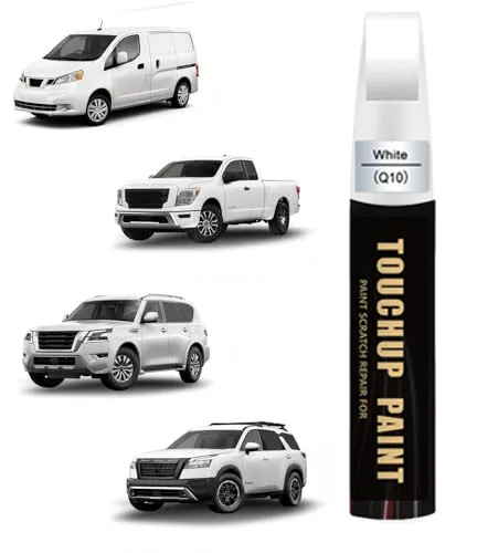 White(Q10) Touch up Paint for Nissan OEM Color Match Car Paint Scratch Repair Kit, Quick & Easy Solution to Repair