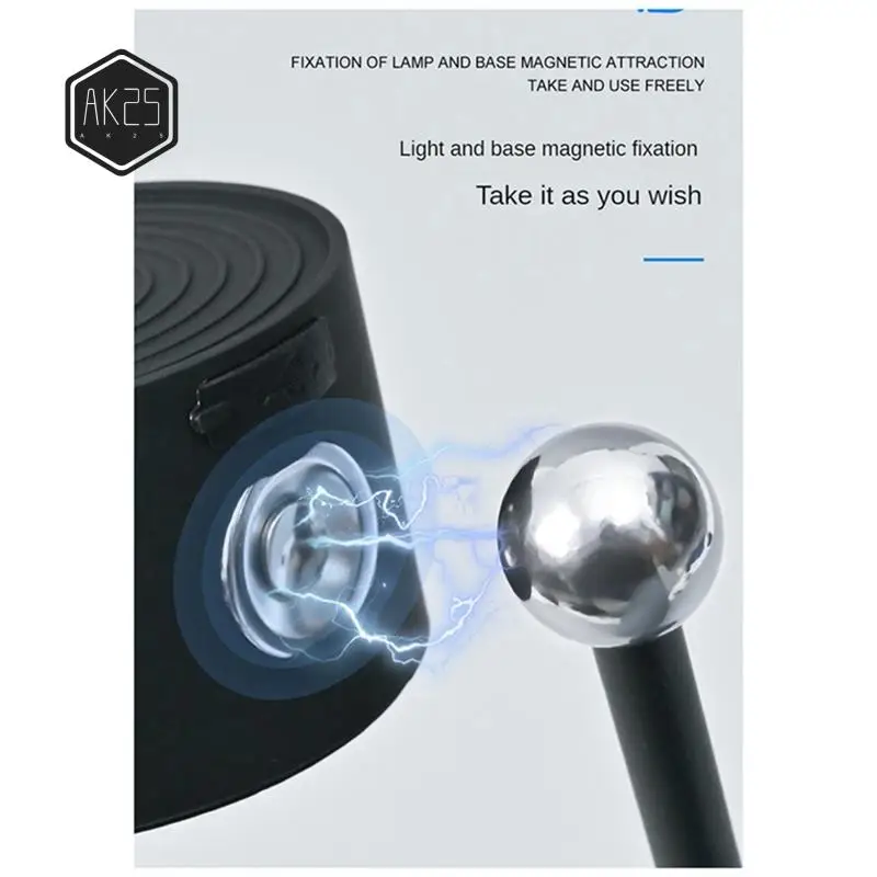 

AK25-USB Charging Desk Lamp Reading Lamp Bedside Lamp Environment Lamp Magnetic Portable Eye Protection Lamp Easy To Use White
