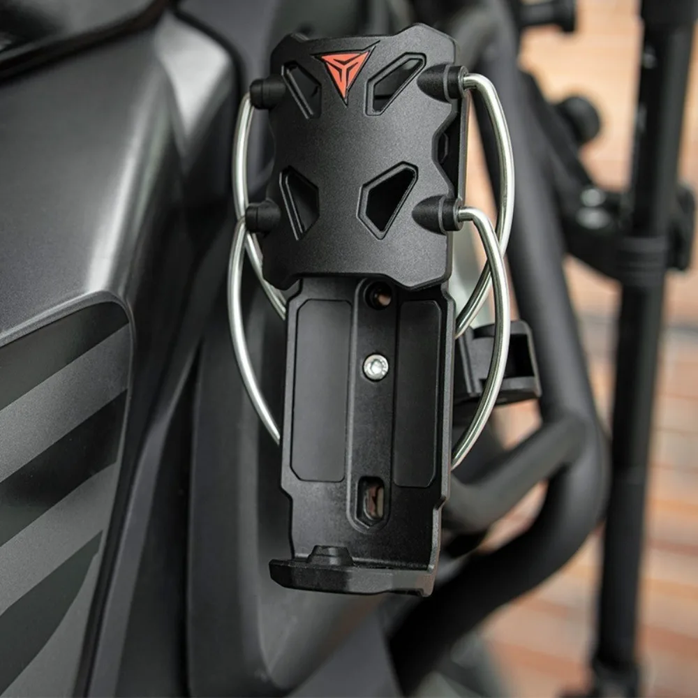 حامل أكواب ذاتي الضبط للدراجات النارية - دعامة زجاجة مياه مقاومة للاهتراء ومقاومة للانزلاق عالمية للمقود #2