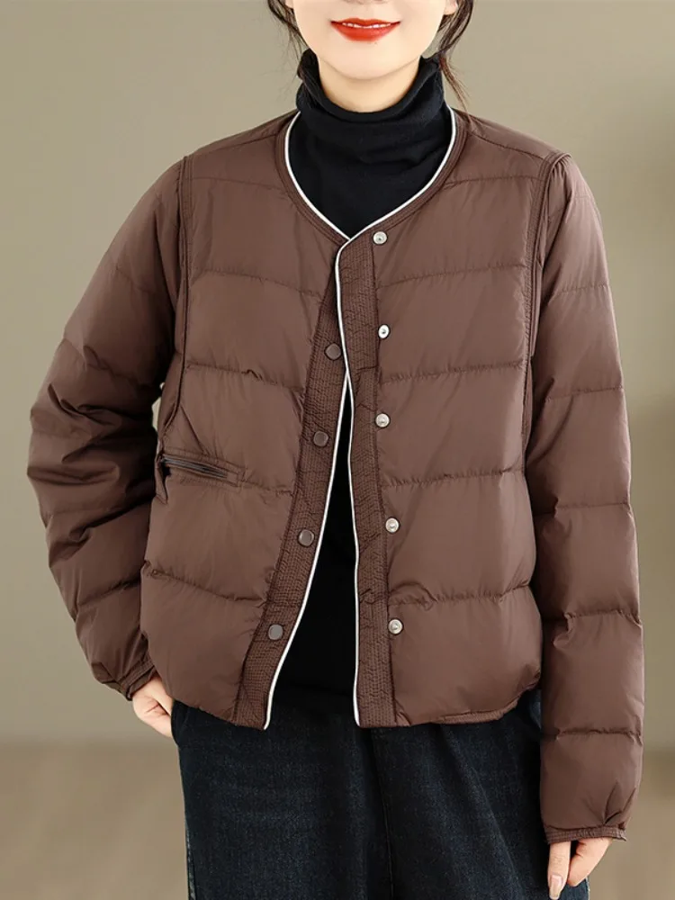 

Повседневное легкое пуховое хлопковое пальто, женское зимнее утягивающее теплое круглое хлопковое пальто небольшого размера, верхняя одежда