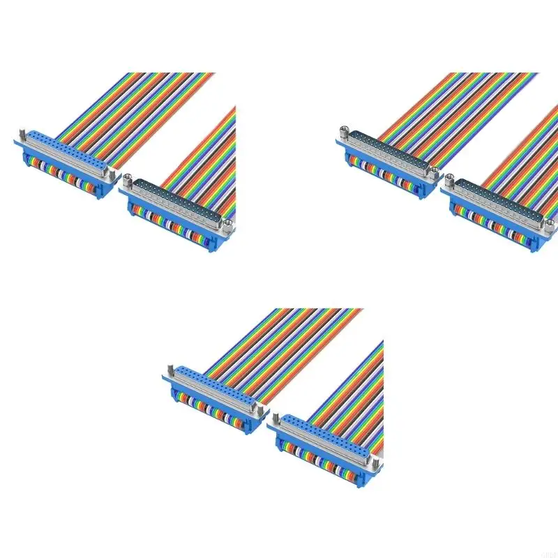 G8DF DB37 Male Female Data Cable Connectors Wire Line D-Sub 37Pin Extender Cord Line