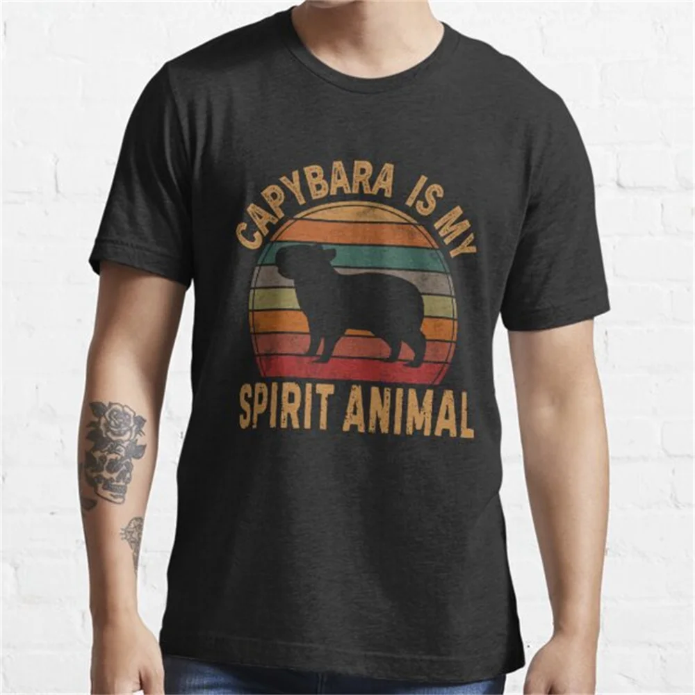 kapibara Capybara High Quality Cotton EU size t shirt graphic streetwear designer men t shirt comic 2000s manga man clothes
