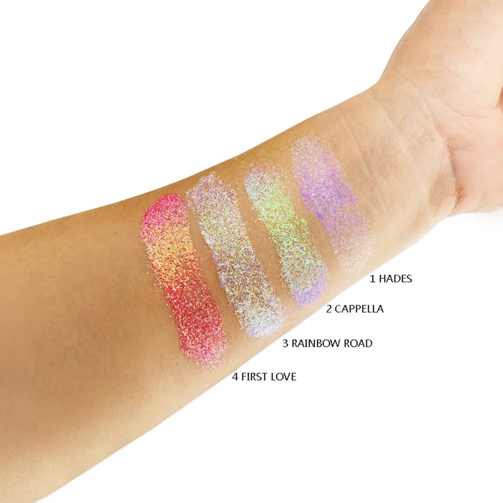 ฉลากส่วนตัว 8 สี Glitter อายแชโดว์เจลโลโก้ที่กําหนดเองเงาติดทนนาน Pigment สําหรับ Eyes Face Body แต่งหน้าขายส่ง