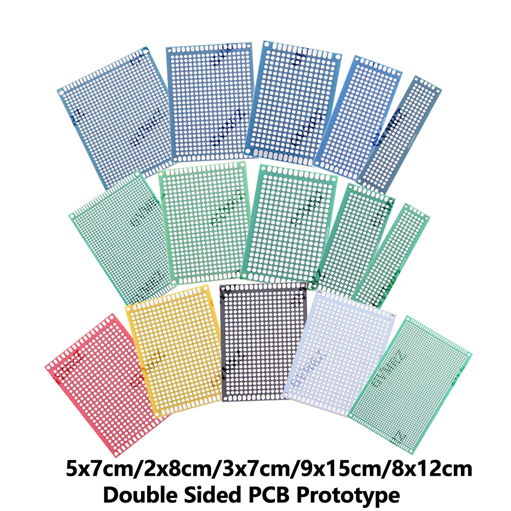 5x7cm/2x8cm/3x7cm/9x15cm/8x12cm Universal Through Hole Perfboard Double Sided PCB Prototype Board  Perfboard for DIY Electronics