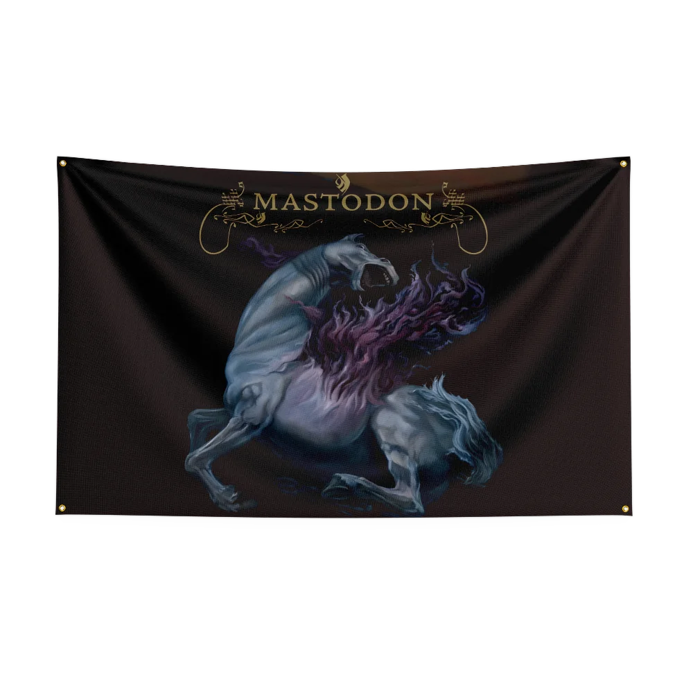 3x5 Ft M-Mastodons Heavy Rock Band Flag Polyester Digital Printing Banner for Bedroom Wall Art Out Door Tapestry Decoration