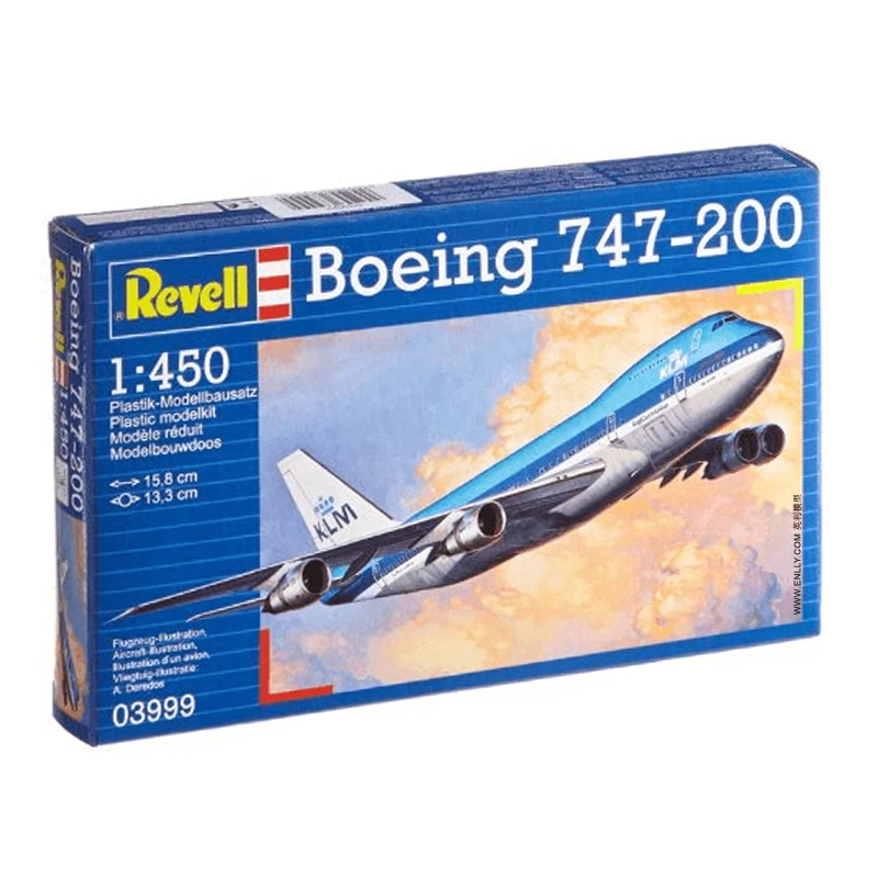 REVELL 03999 1/450 Scale Model Netherlands Boeing 747-200 Plastic Toys Assembly Model Building Kits For Hobby DIY