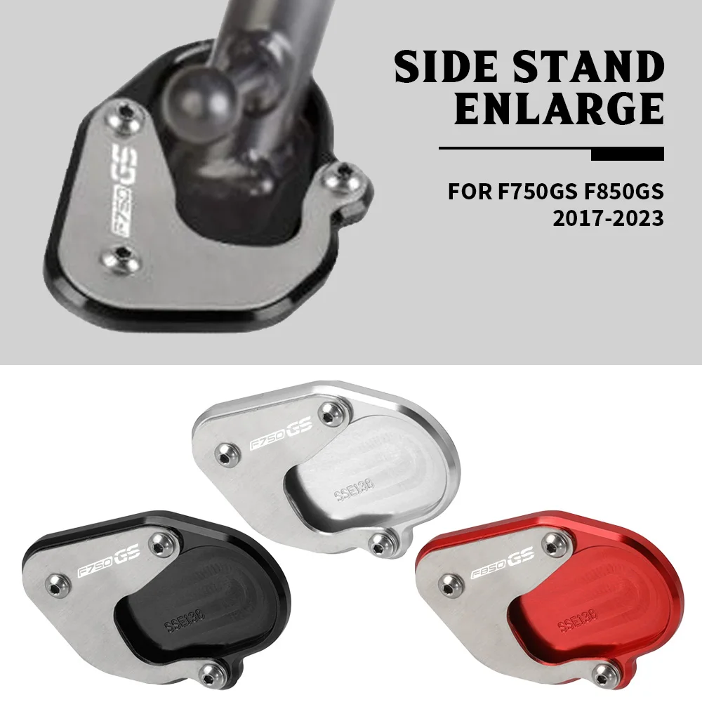 

FOR BMW F750GS F850GS 2017-2021 CNC Accessories Foot Side Stand Pad Plate Kickstand Enlarger Support Extension Enlarged Base