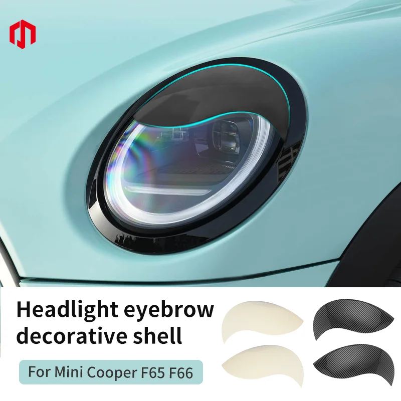 ABS Glossy And Matt Black Color Angry Eyelid For Mini Cooper F65 F66 Headlight Double Eyelid Exterior Decorative Car Accessories