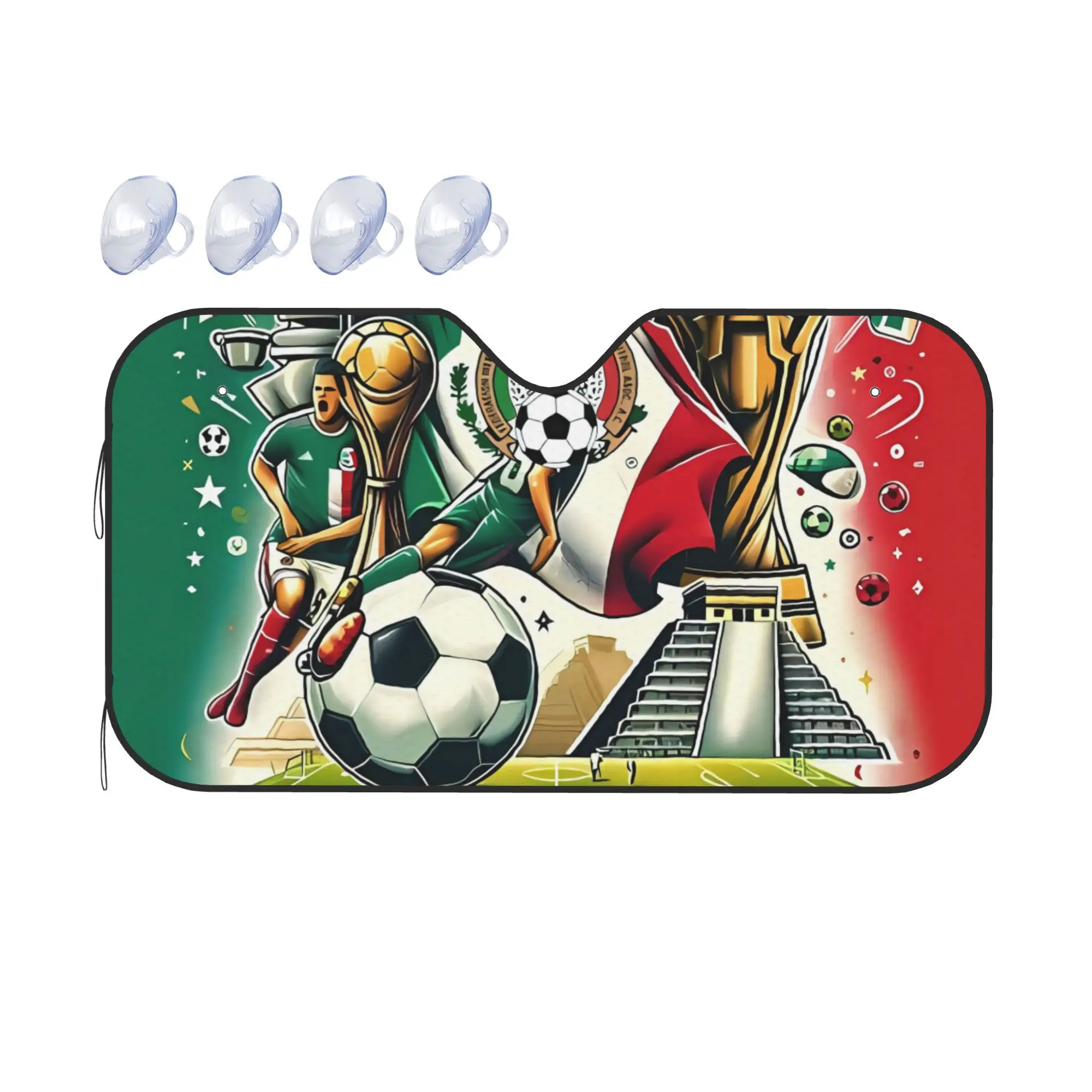 Car Windshield Sunshade Football Star Football Player Car Glass Sunshade