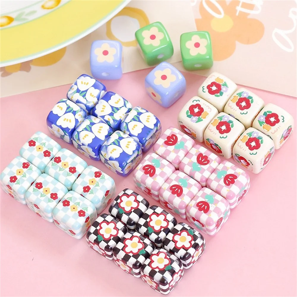 Q59 Checkerboard Retro Tulip Flower Butterfly Love Beaded Pattern DIY Handmade Mobile Phone Chain Hair Accessories Materials