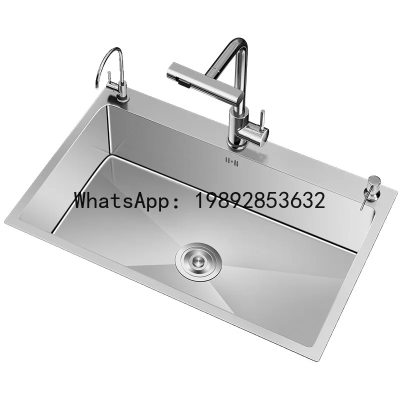 

Кухонная мойка LYY SUS304 из нержавеющей стали с водопадным изливом, большая одинарная чаша, для бытового использования, устанавливаемая под столешницу, утолщенная