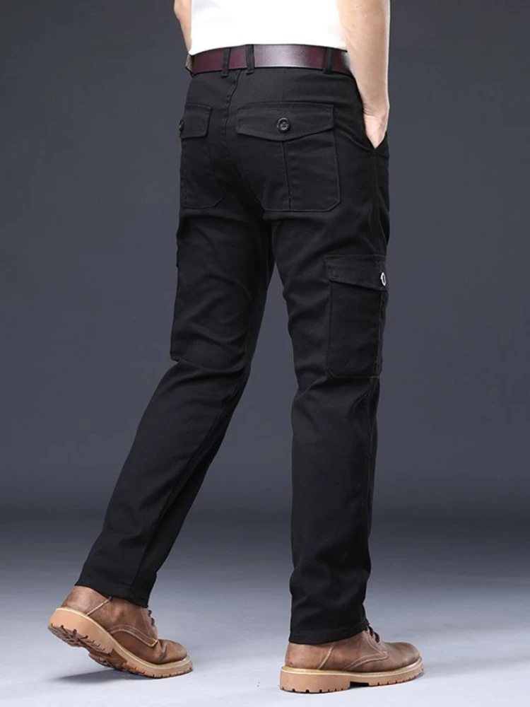 Work Wear Multipockets Slim Trousers Man Joggers Long Baggy Casual Regular Fit Fashion Emo Harajuku Street Cargo Pants for Men