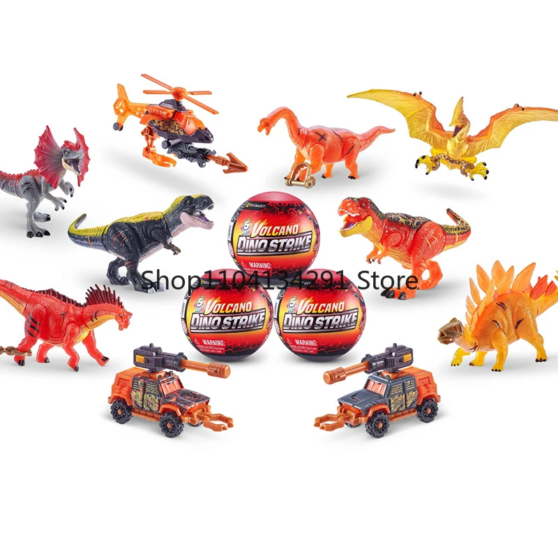 

Zuru 5 Surprise Dino Strike Series 4 Mystery Surprise Capsules Ball Mini Dinosaur Collectible Toys Children's Day Gifts