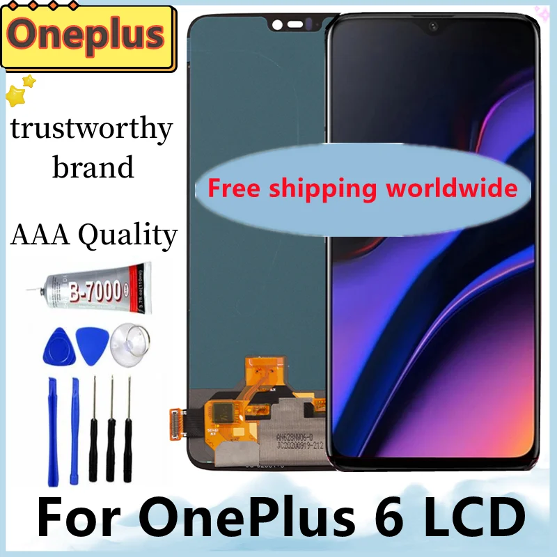 

6.28" 100% Test OLED / Original TFT For OnePlus 6 LCD Display Touch Screen Digitizer For One Plus 6 1+6 A6000 A6003