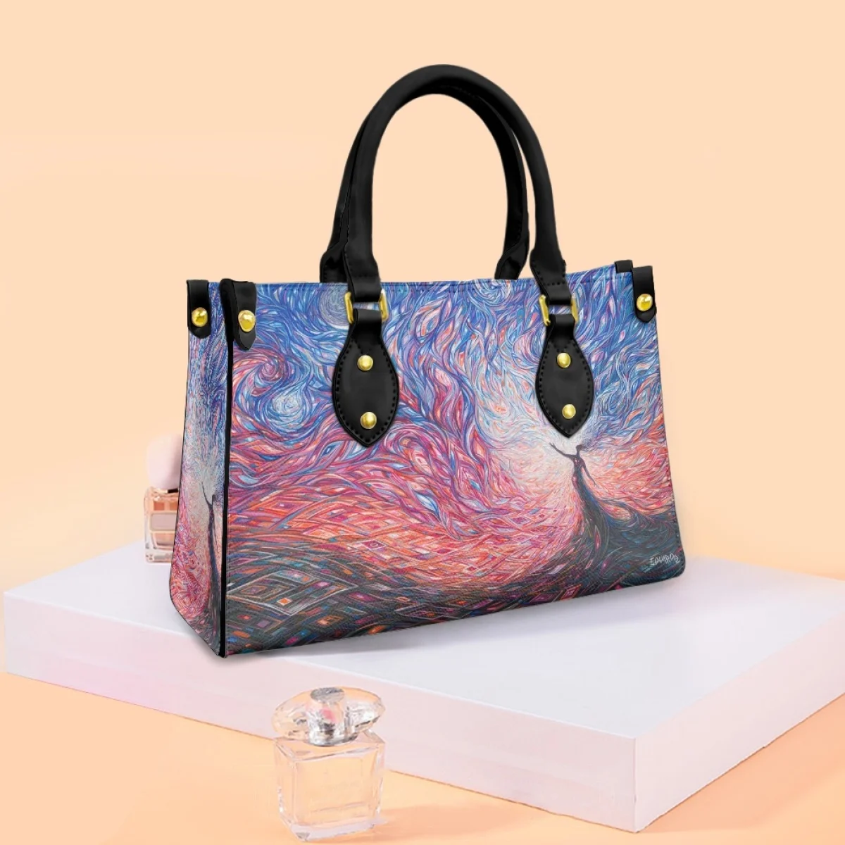 

Abstract Aesthetic Luxur Women's Shoulder Bag Print Oil Paintings Female Cross Bag Fashionable Ladies Hand Bags Commuting