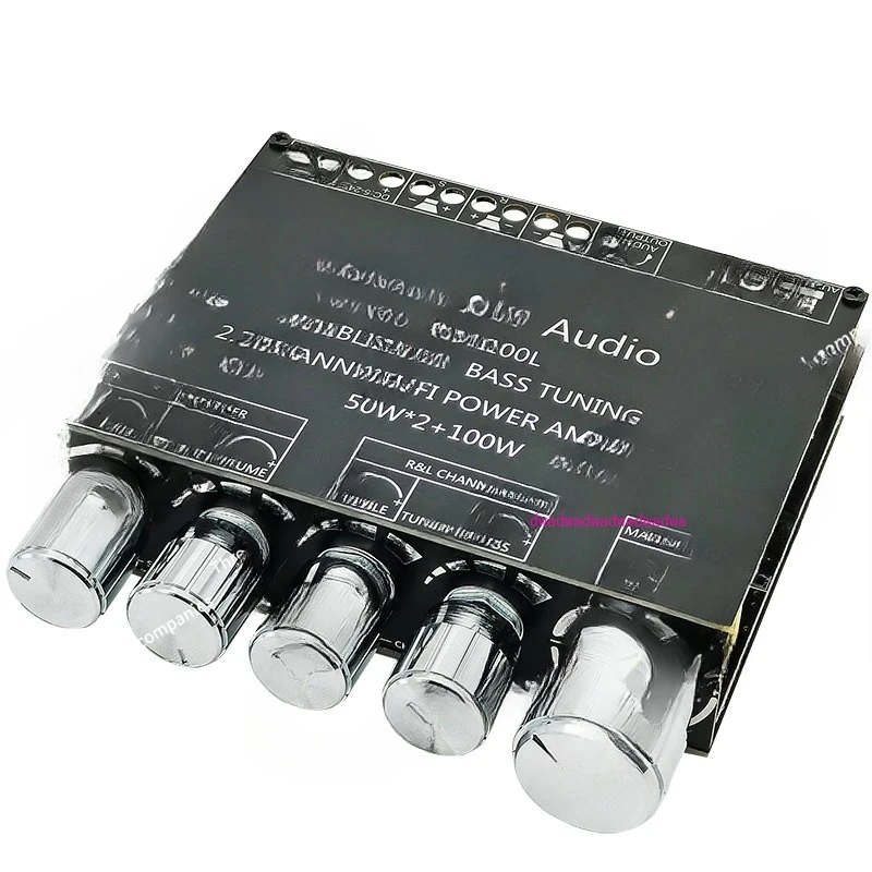 2.1 channel Bluetooth 5.0 digital power amplifier board 2 * 50W + 100W overweight subwoofer audio amplifier power module
