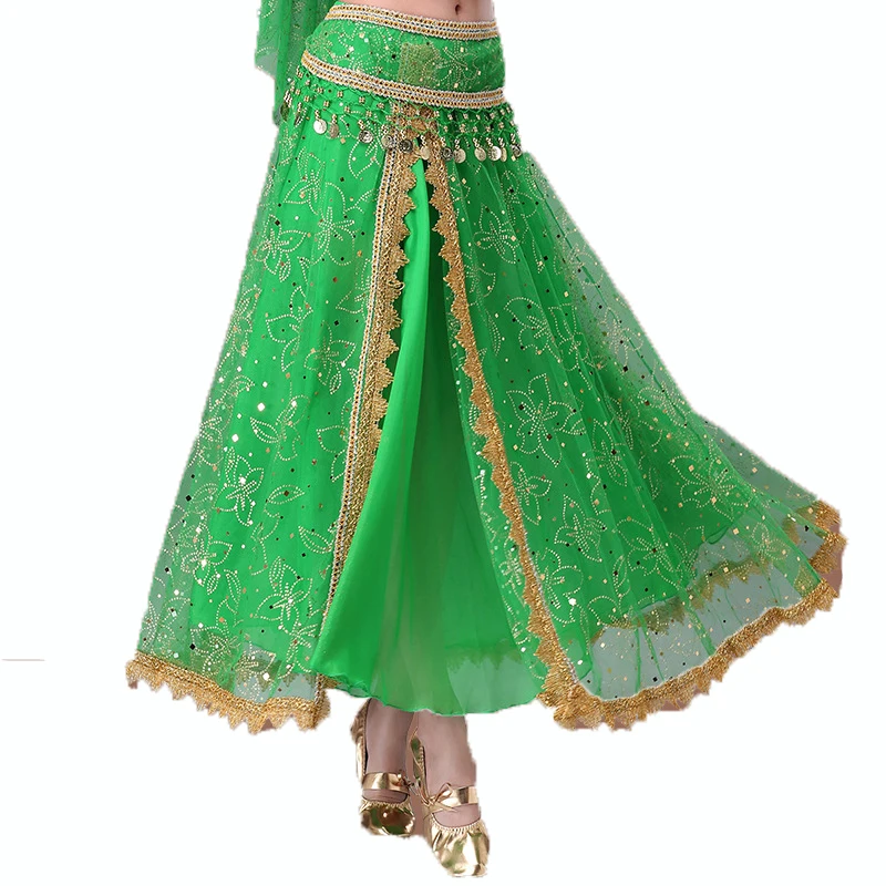 Women Arab Halloween Costume Skirt Belly Dance Performance Suit Stage Dancewear Outfit Adult Indian Practice Long Skirt Clothes