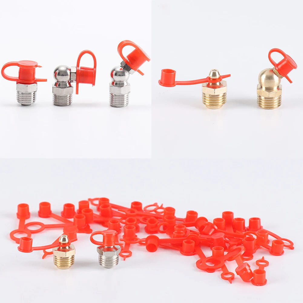 Tool Cap For Most Grease Nipple Plastic Protective Cap Red Rustproof 100 Pcs Set ABS Cars Environmentally Friendly