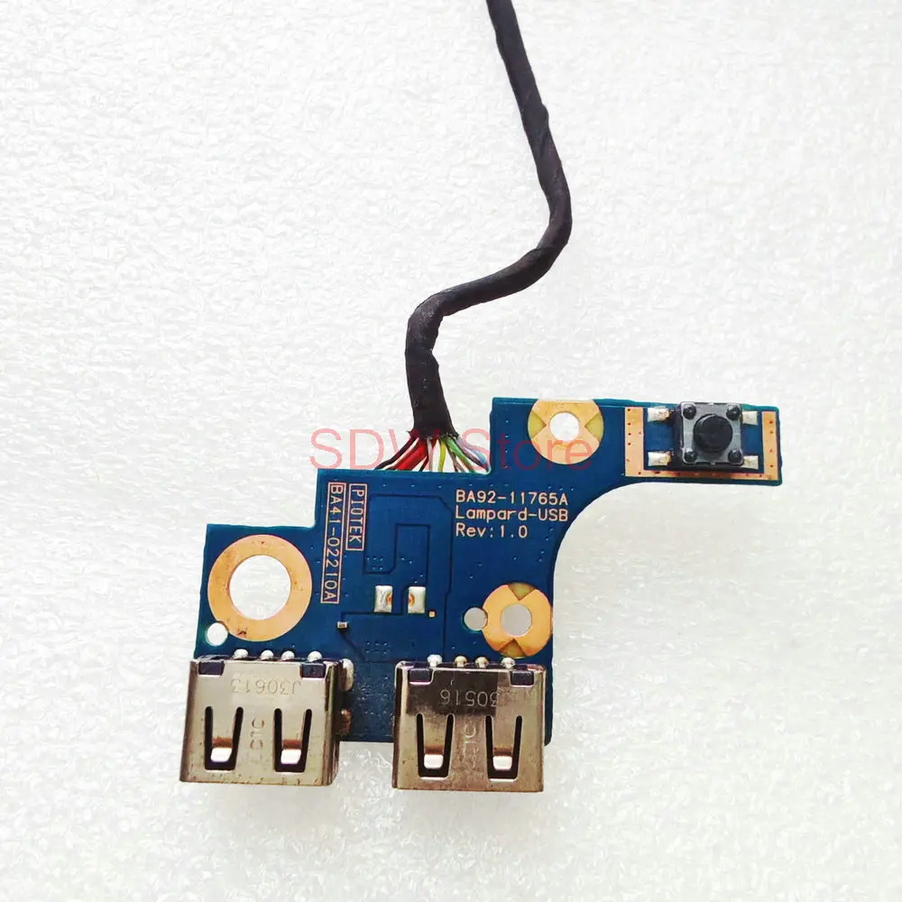 Placa de botão liga/desliga e USB para Samsung NP270E4V NP275E5E NP275E4E 275E5V 270E5V BA92-11765A BA41-02210A