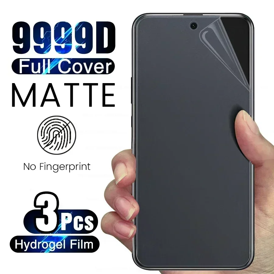 3PCS 9999D Soft Hydrogel Film For Xiaomi Poco X6 Pro 5G Frosted Matte Screen Protector Not Glass On PocoX6 Poko Little X6Pro X 6