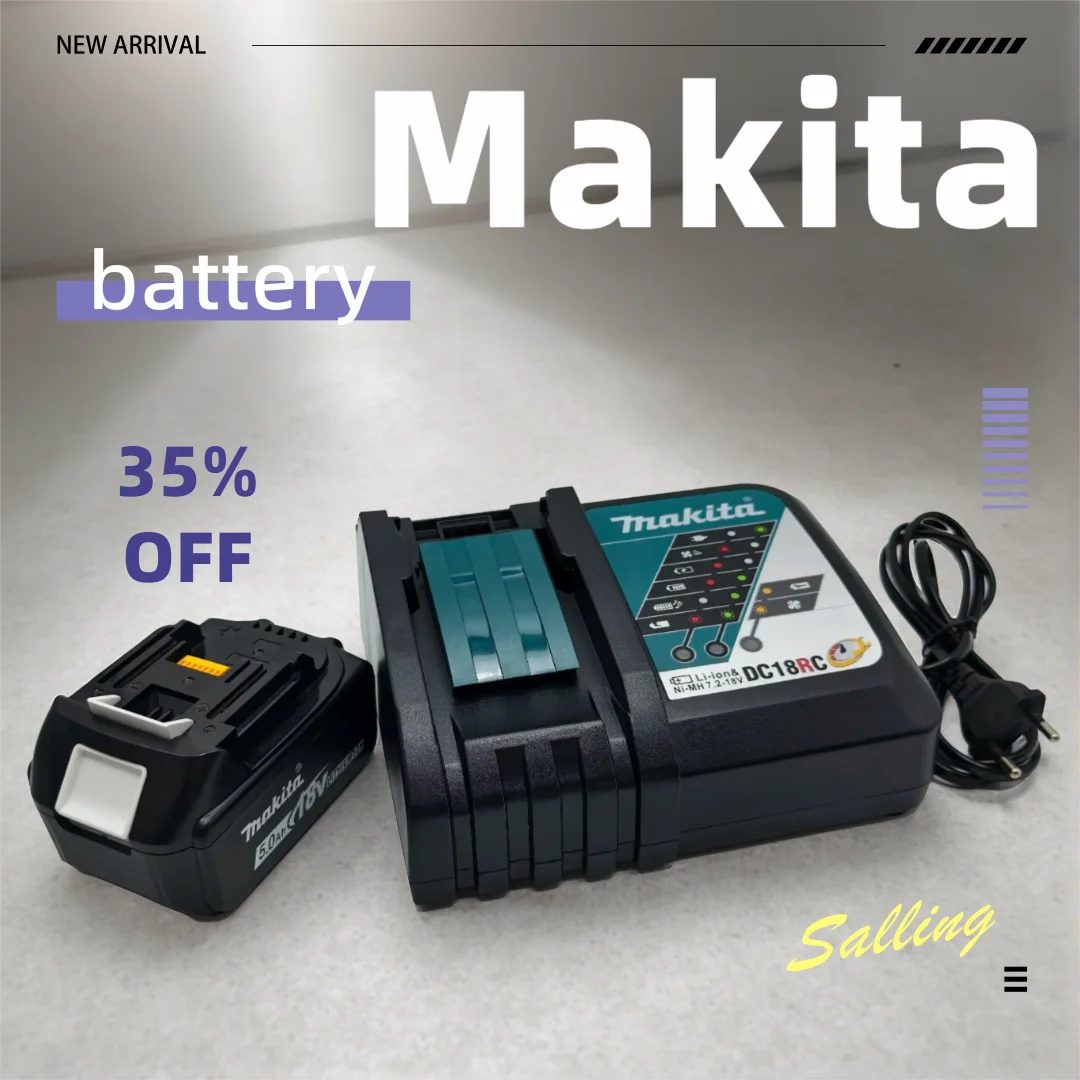 

Makita 18V 5Ah Lithium-ion Battery BL1850B Compatible with BL1850 BL1860 BL1860B BL1840B for Power Tools