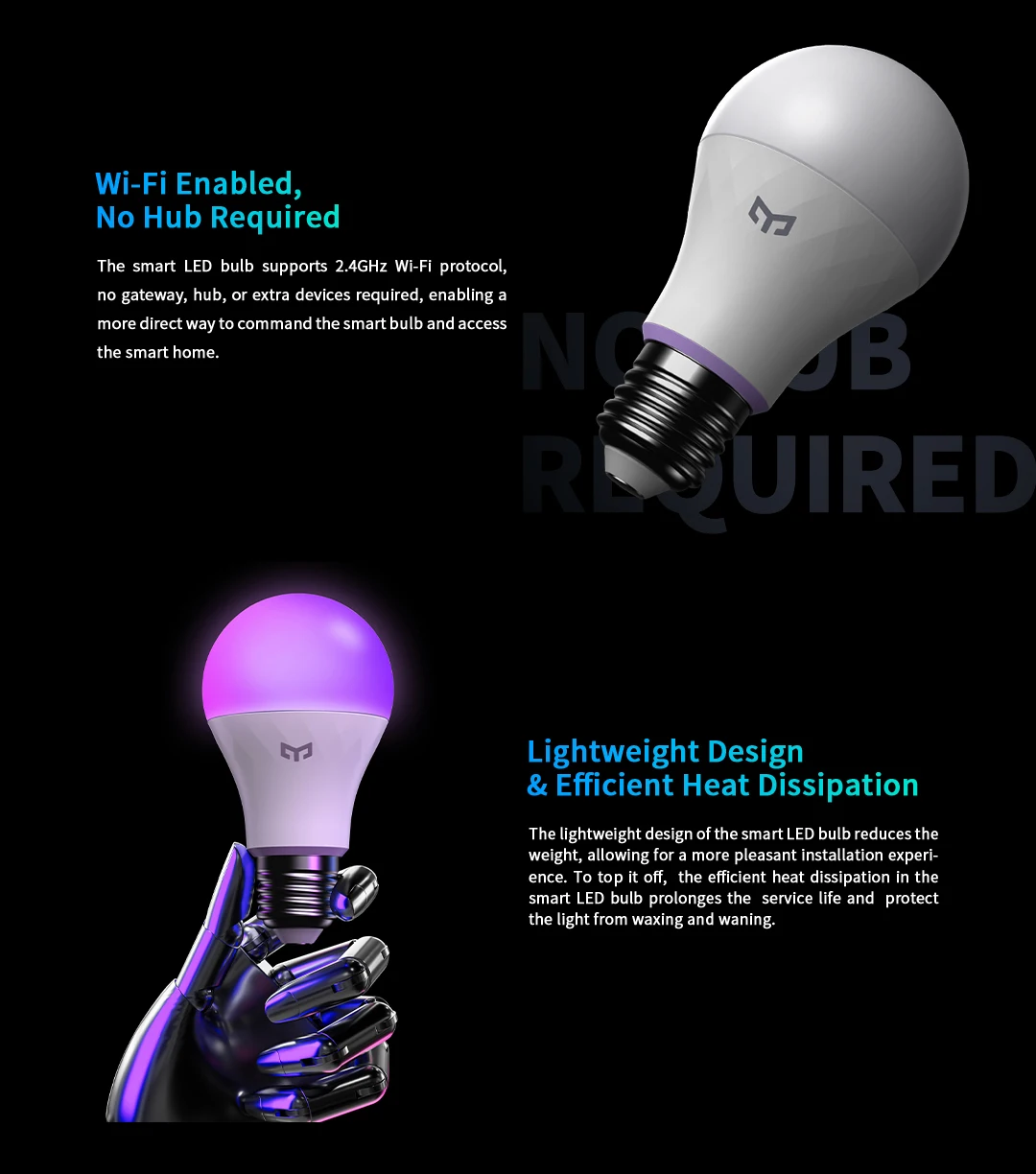 Yeelight Smart LED Bulb W4 Lite E27 WiFi Connection 220-240V White/Multicolor Voice Control For Mijia Homekit Goolge alexa