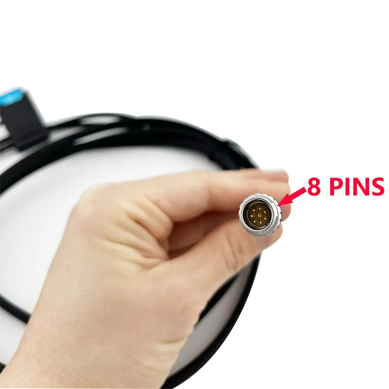 8 دبوس 565856   كابل الطاقة لسلسلة Leica TS30 TM30 Total Station Instruments توصيل كابل خط البطارية الخارجي