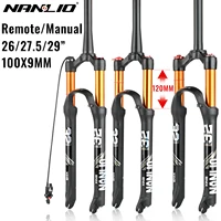 Horquillas de suspensión para bicicleta de montaña Nanlio MTB, aleación de magnesio, horquilla de aire, 26/27,5/29 pulgadas, 32 RL100mm, accesorios para bicicleta