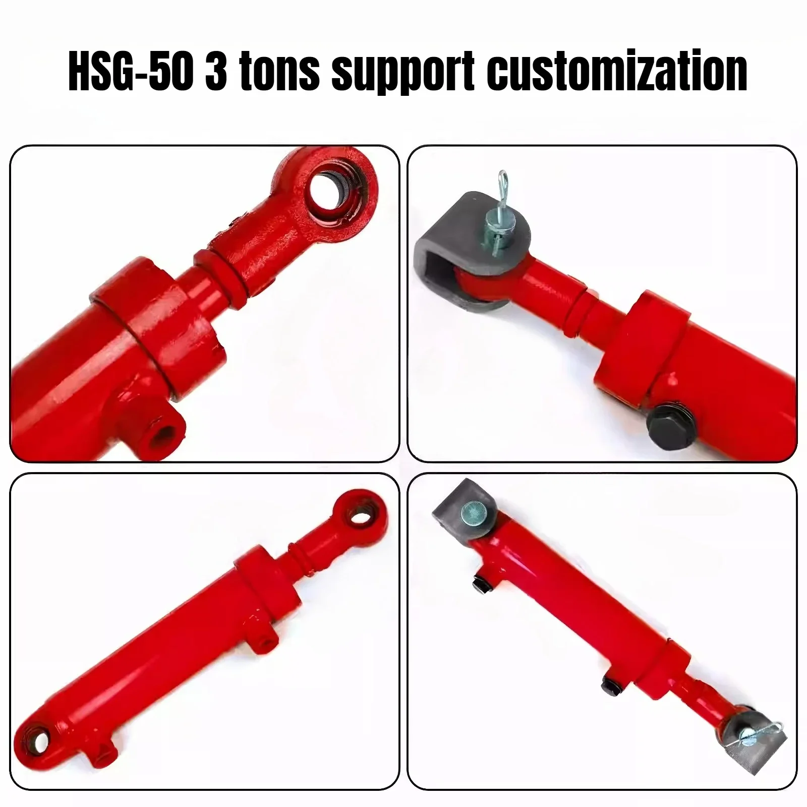 

3 Ton Capacity HSG50 Hydraulic Cylinder 50mm Bore 28mm Rod Double Acting Industrial Jack Press Machine Parts Customizable