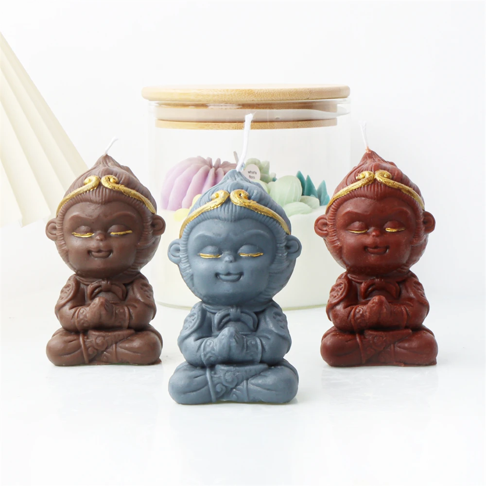 

Monkey King Candle Mold Silicone Aromatherapy Soap Mould DIY Gypsum Resin Statue Home Elegant Decoration