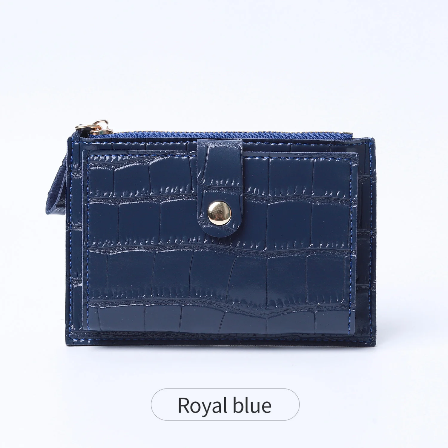 Mini Minimalistischer PU-Leder Kartenhalter für Damen, Stilvolles Krokodilmuster, Kreditkartenhalter, Kleine und Tragbare Geldbörse mit Reißverschluss – Detail 20