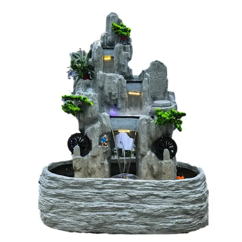 

Outdoor, courtyard, large, rockery, flowing water, fountain, floor, ornament