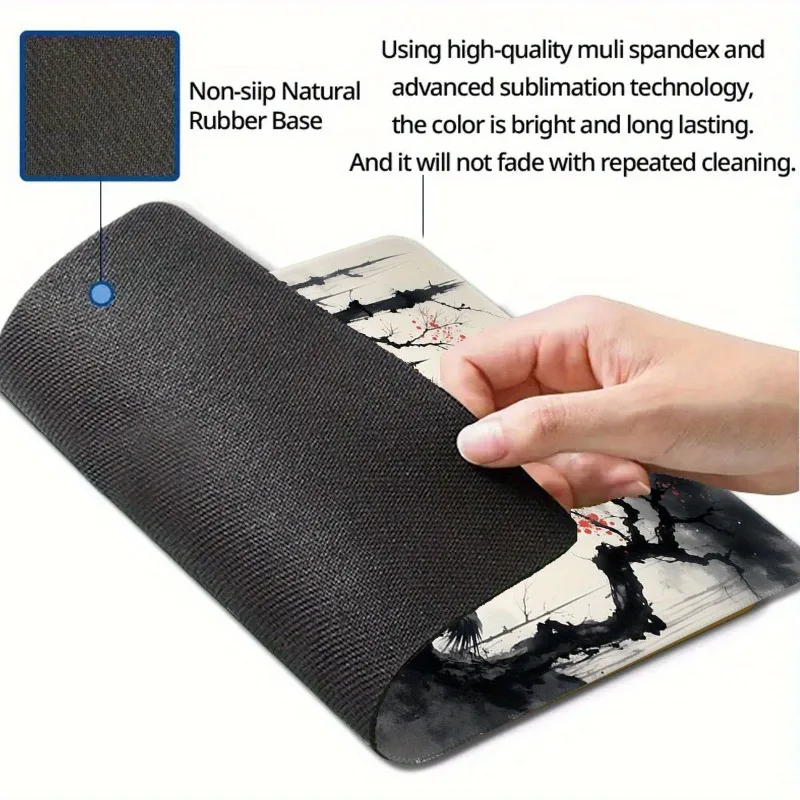 Ink painting architectural design, mouse pad, anti slip rubber base, portable office desktoppad, computer laptop, PC accessories