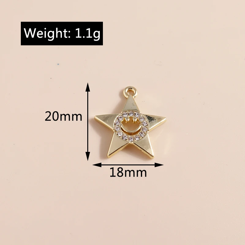 Leslie 5 stücke exquisite Perle Kristall Sonne Mond Sterne bezaubert Rakete Astronauten Anhänger für DIY Schmuck Herstellung Zubehör – Detail 9