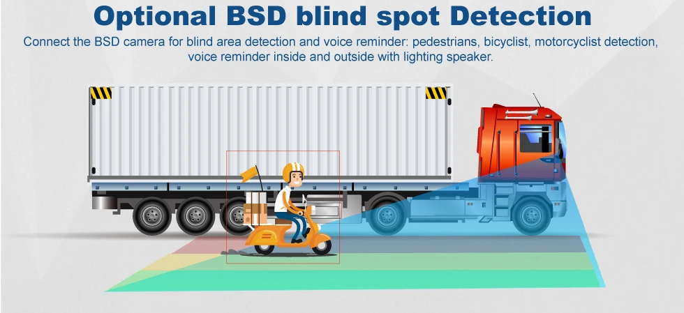 AI Dashcam AI Car Black Box Driver مكافحة التعب القيادة نظام تحذير السلامة حالة السائق ADAS BSD اختياري #6