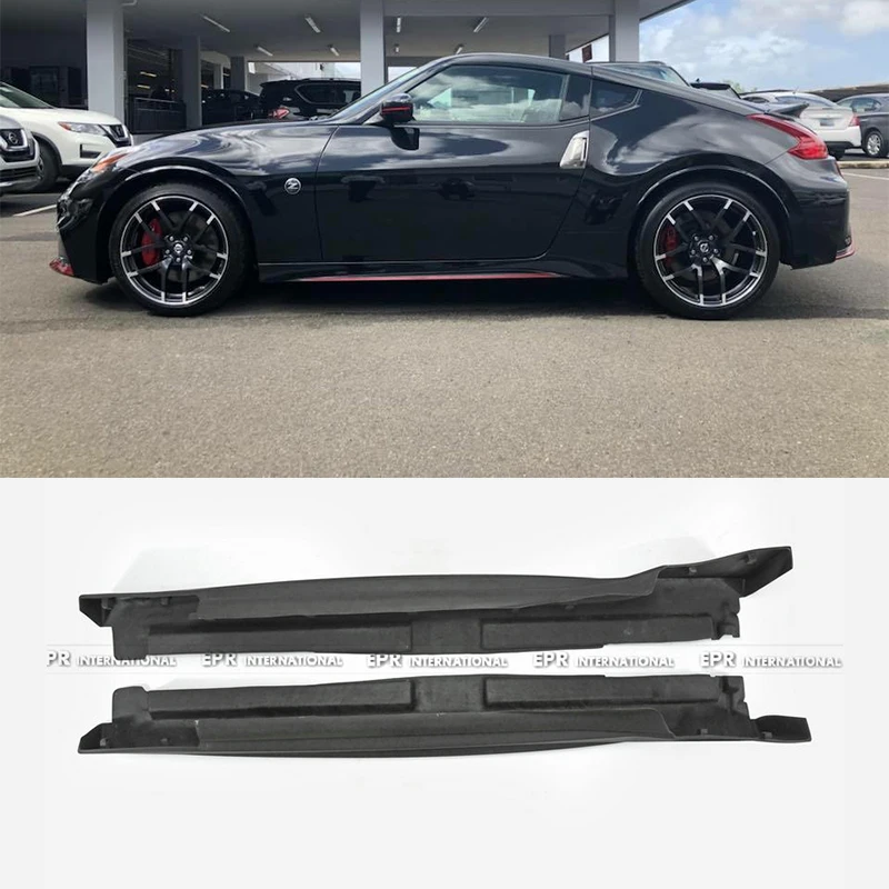 

For 2009+ Nissan 370Z Z34 NIS Style Side Skirt, Carbon/Glass Fiber, Lightweight, Aggressive Style